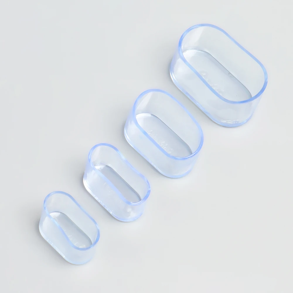 4pcs Non-Slip Oval Chair Leg Caps Feet Protector Pads Silicone Furniture Table Covers Socks Dust Cover Leveling Feet Round Botto