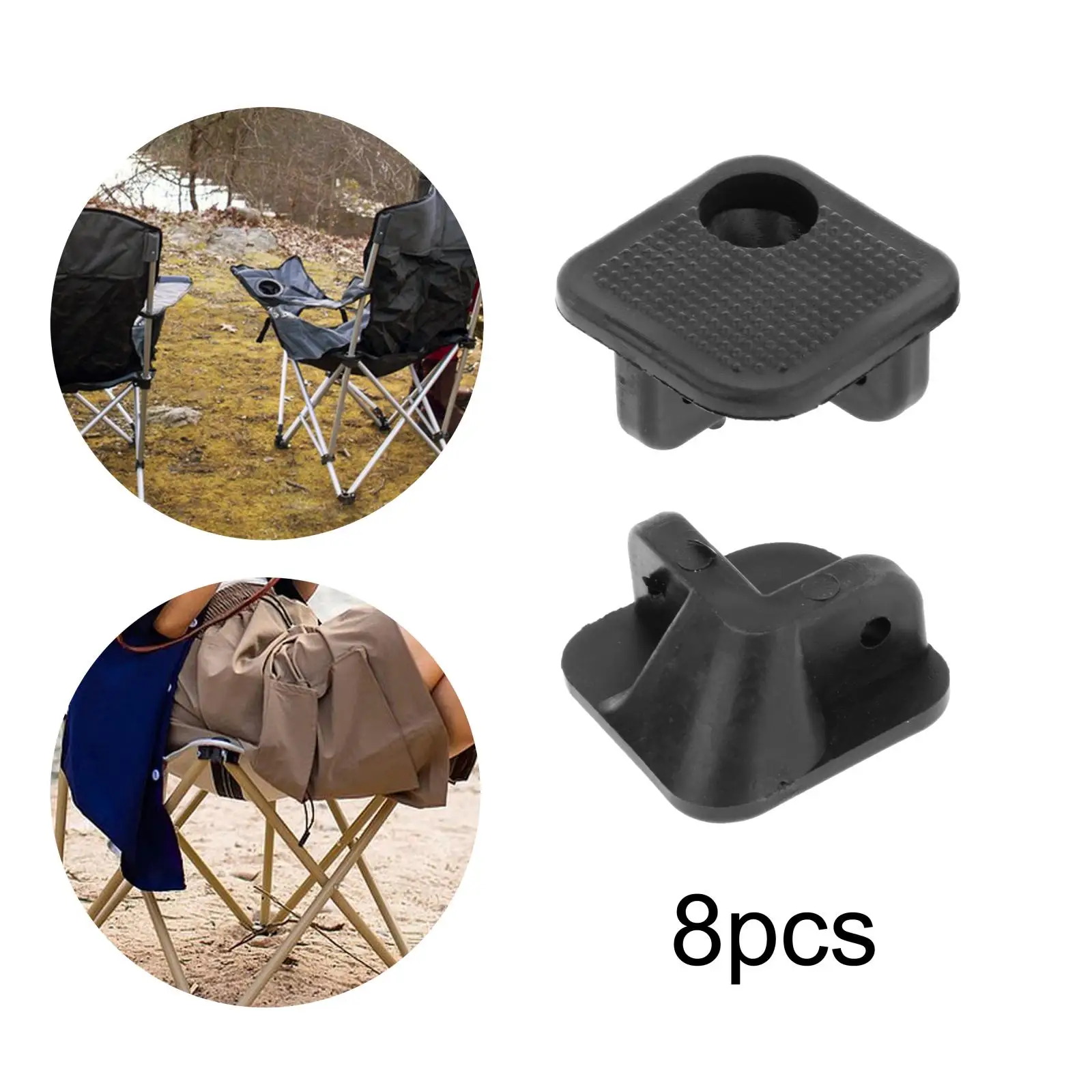 8x Folding Chair Legs Repair Accessories Camping Chair Connectors Camping Chair Attachment for Garden Camping Chair Table Parts
