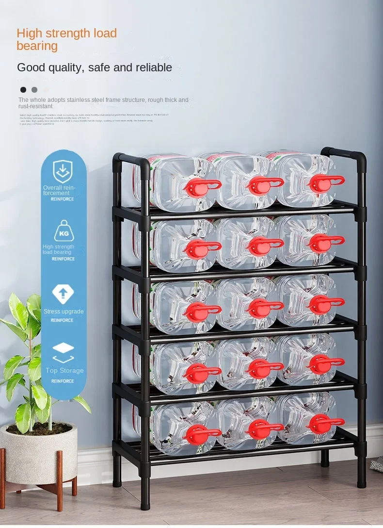 Simple Shoe Rack Metal Shoe Shelf Footwear Shoe Rack Living Room Space Saving Shoes Organizer Stand Holder Black Shoe Shelf