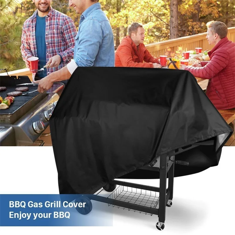 190T/210D BBQ Grill Barbeque Cover Anti-Dust Waterproof Weber BBQ Cover Outdoor Rain Protective Barbecue Cover