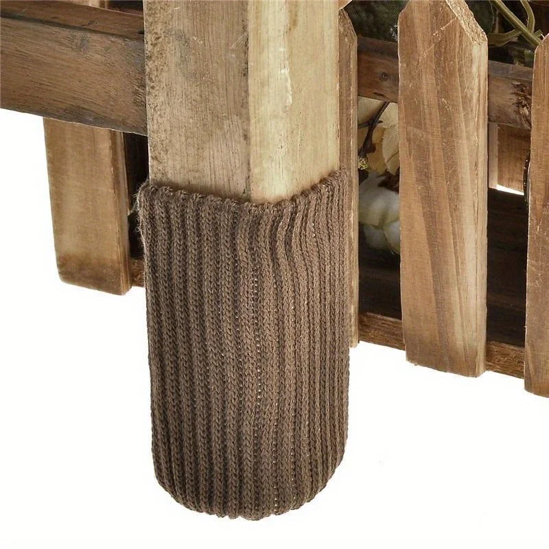 4Pcs Chair Leg Socks Cloth Gloves Floor Protection Knitting Wool Socks Furniture Feet Protectors