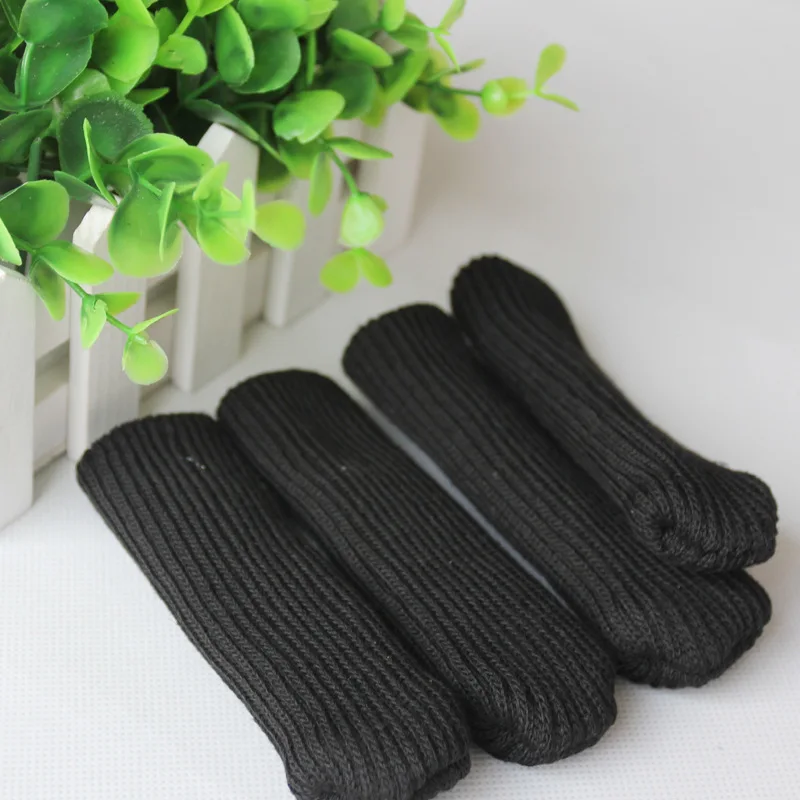 4Pcs Chair Leg Socks Cloth Gloves Floor Protection Knitting Wool Socks Furniture Feet Protectors