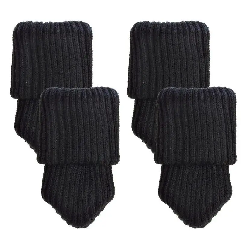 4Pcs Chair Leg Socks Cloth Gloves Floor Protection Knitting Wool Socks Furniture Feet Protectors