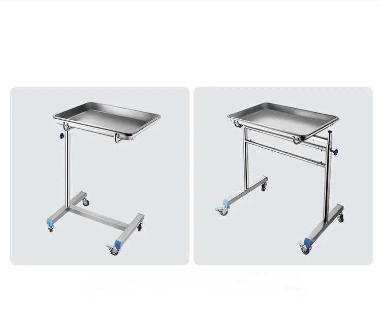 Thickened Stainless Steel Trolley Medical Rack Barber Shop Trolley Hospital Surgery Tray Trolley Beauty Salon Auxiliary Cart