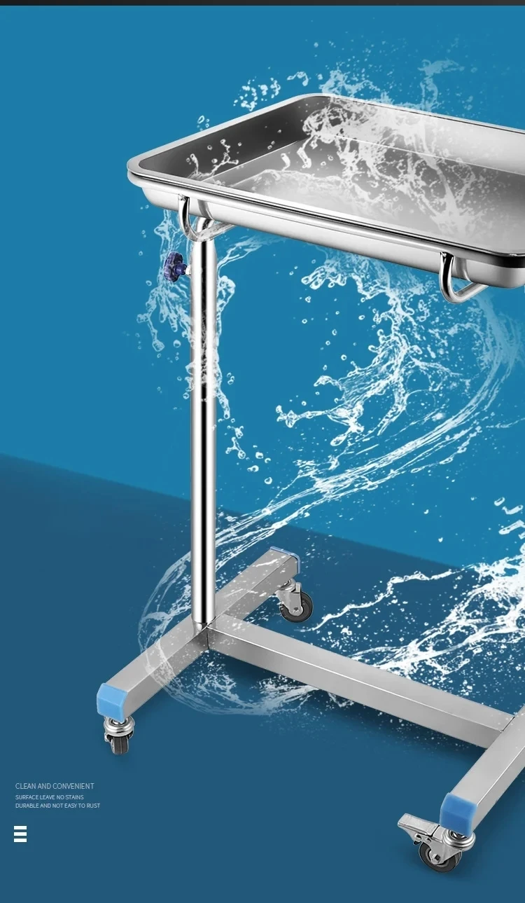 Thickened Stainless Steel Trolley Medical Rack Barber Shop Trolley Hospital Surgery Tray Trolley Beauty Salon Auxiliary Cart