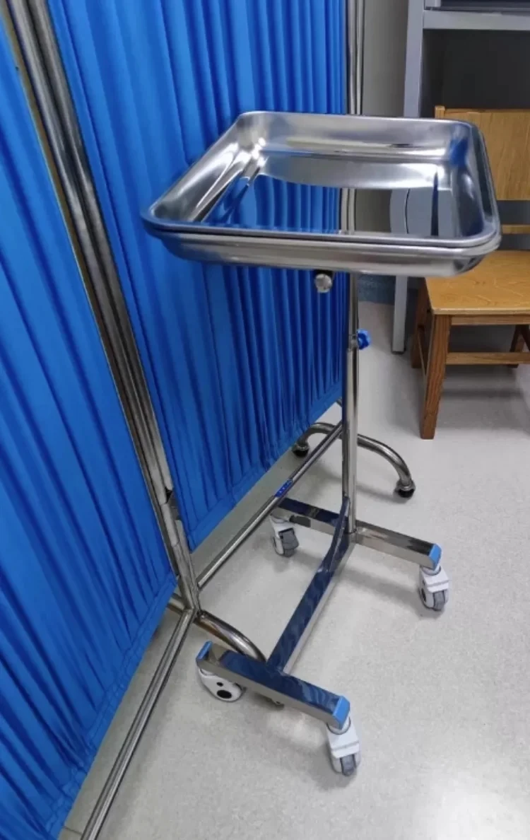 Thickened Stainless Steel Trolley Medical Rack Barber Shop Trolley Hospital Surgery Tray Trolley Beauty Salon Auxiliary Cart