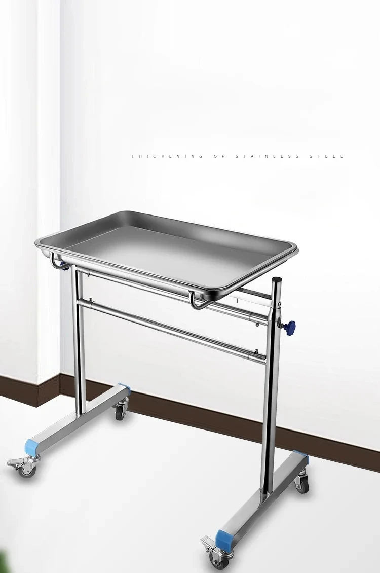 Thickened Stainless Steel Trolley Medical Rack Barber Shop Trolley Hospital Surgery Tray Trolley Beauty Salon Auxiliary Cart