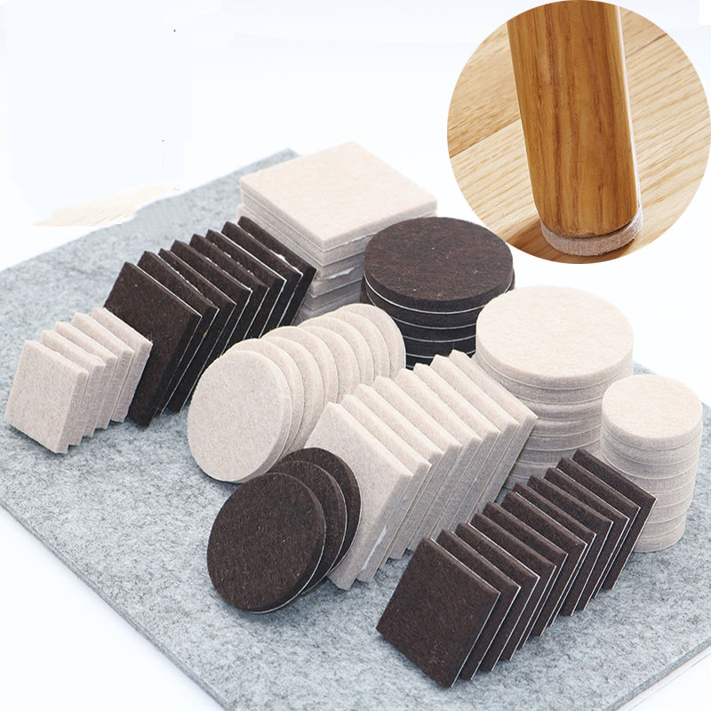 18-128 PCS Felt Chair Leg Pads 5mm Thick  Floor Scratch Protector Mat Mute Non-slip Self Adhesive DIY Furniture Accessories
