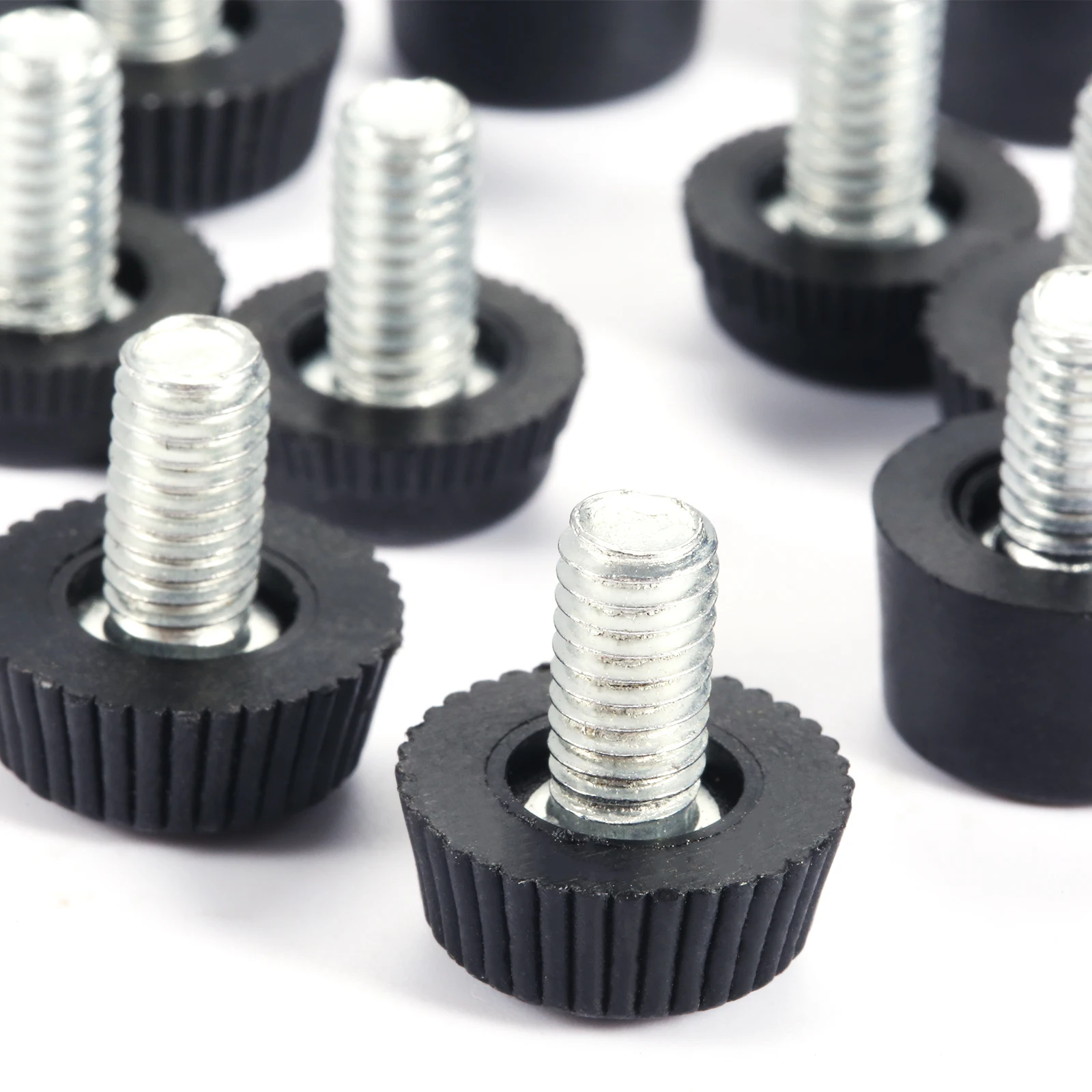 10pcs/set Adjusting Furniture Feet M6*10mm Screw Leveling Height Pad Balance Table Ped Chair Leg Sofa Protect Floor Anti-Slip