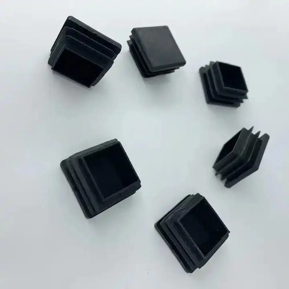 10 Pieces 20mm Square Plastic Table Feet Cap,inserts,black end caps for metal tubing,hadware plugs,Fences,Glide protection