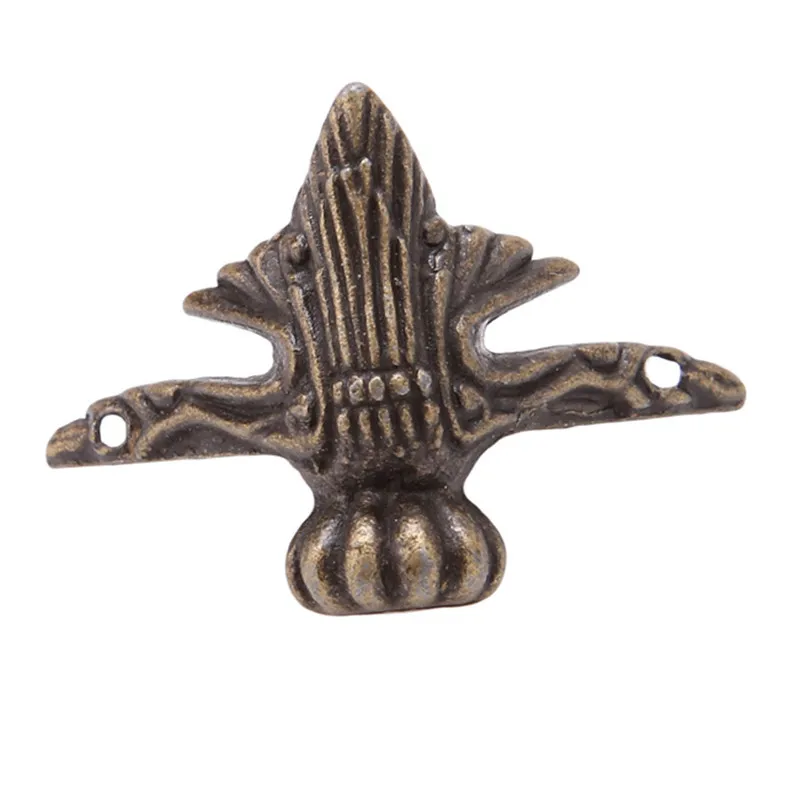 4/8pcs/set Antique Bronze Brass Jewelry Chest Wood Furniture Box Decorative Feet Leg Corner Protector Vintage Decoration New