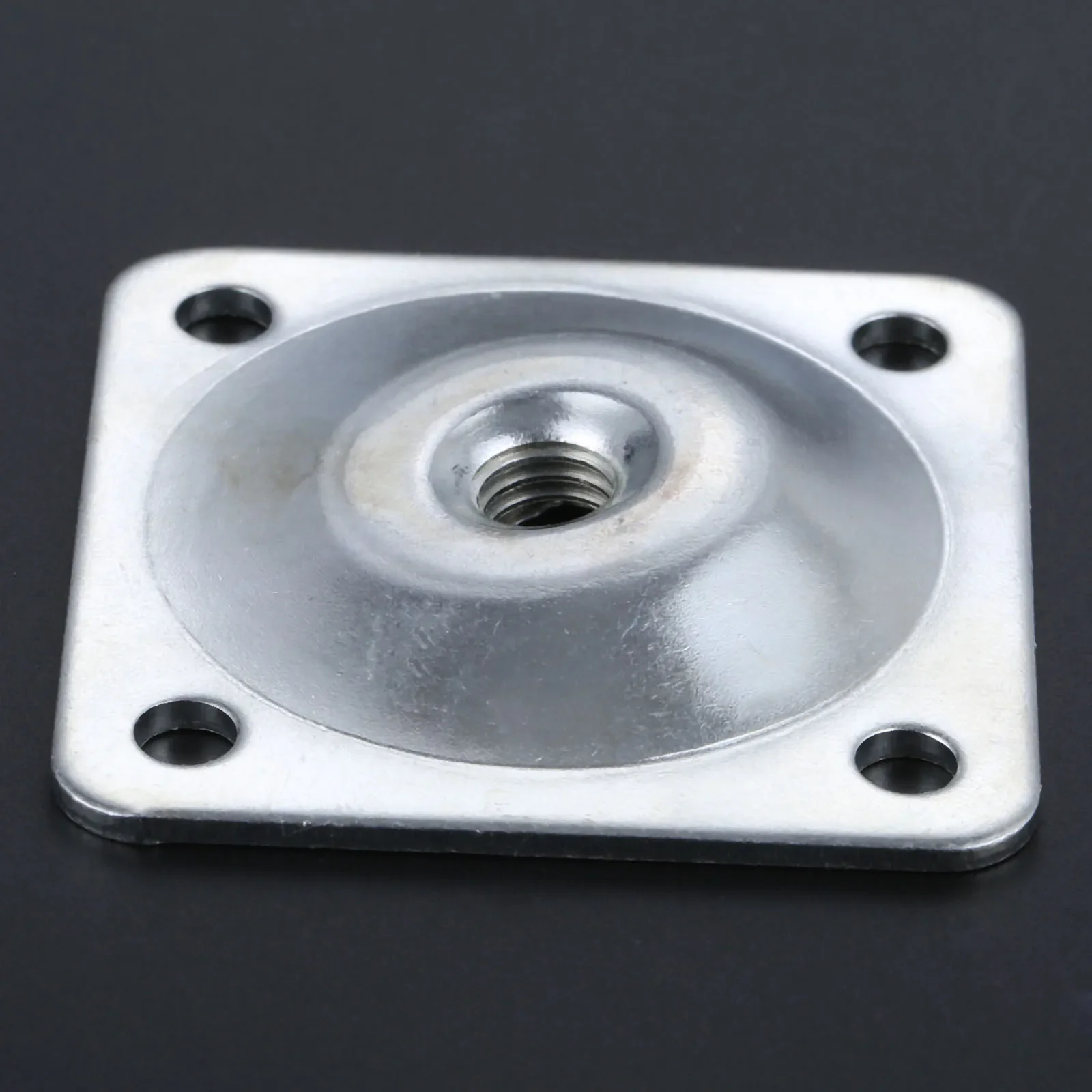 Square Furniture Leg Mounted Plate Iron Table Foot Attachment with M8 Female Adapter & Hanger Bolt & Screws Sofa Chair Repairing