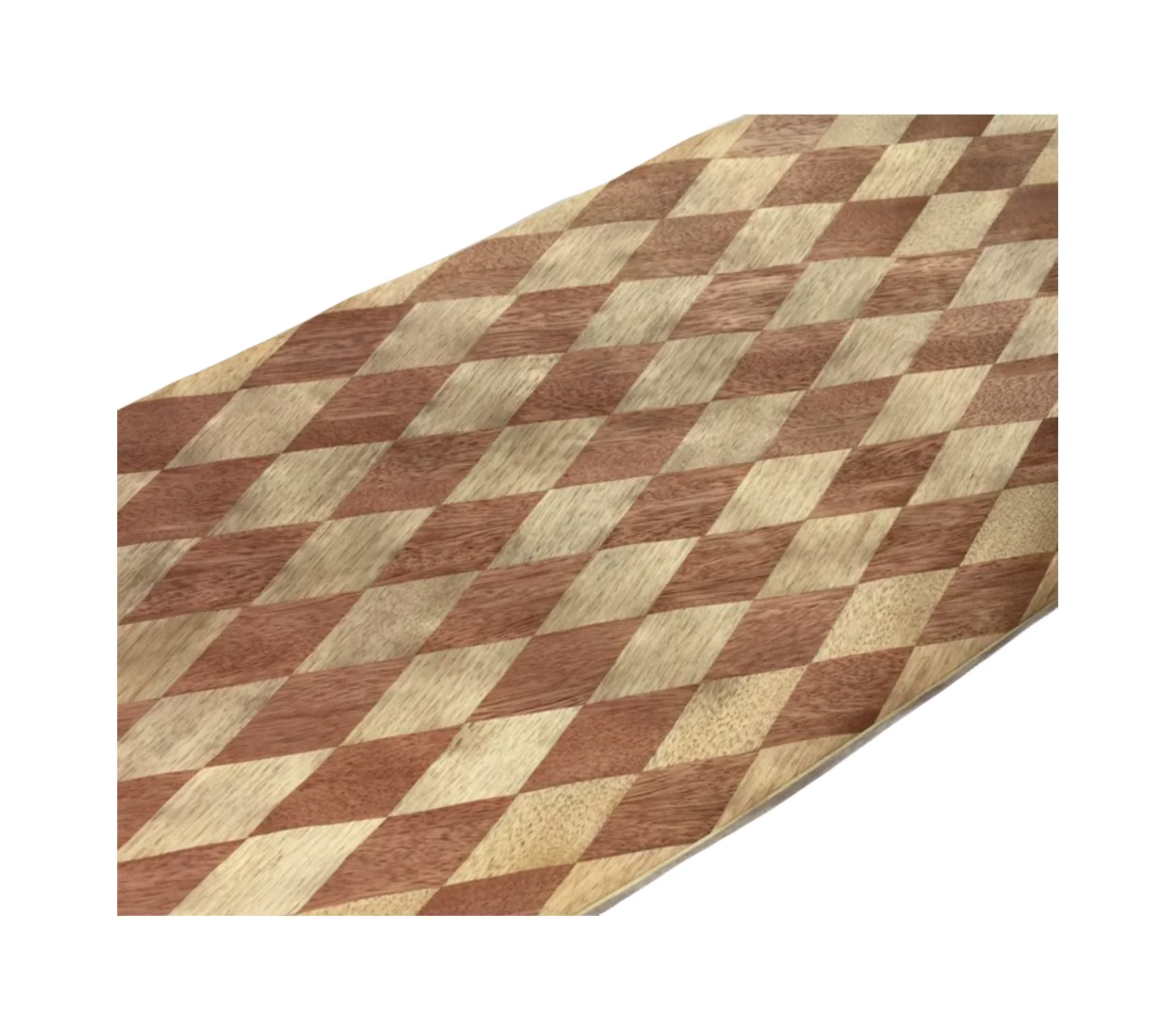 Red Walnut+olive Wood 3D Diamond Patterned Woven Wood Veneer Home Decorative Size:2.5x0.4meter Thick0.25mm