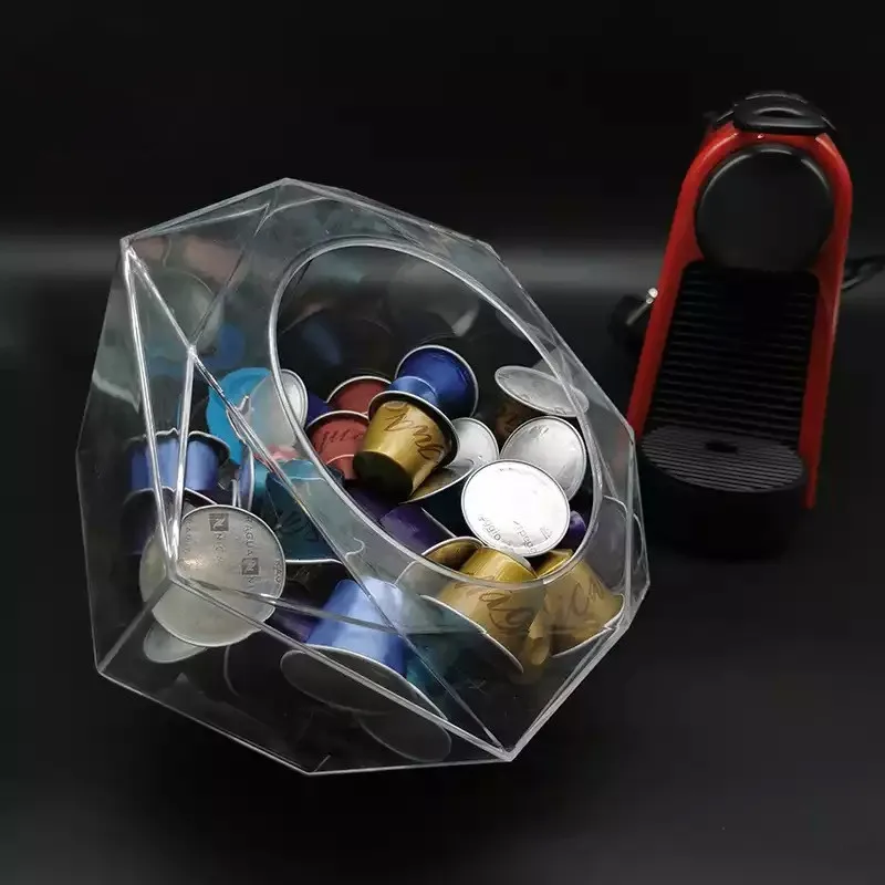 Transparent Coffee Pod Holder For Dolce Gusto Nespresso Acrylic Capsule Coffee Storage Box Household Capsule Accessories