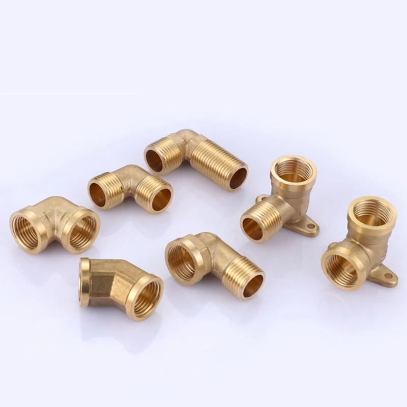 Brass Connector BSP 1/8"1/4"3/8"1/2"3/4"1"1-1/4"1-1/2"2" Female Male Thread Equals 2/3/4 Way Tee Type Straight Elbow Adapter