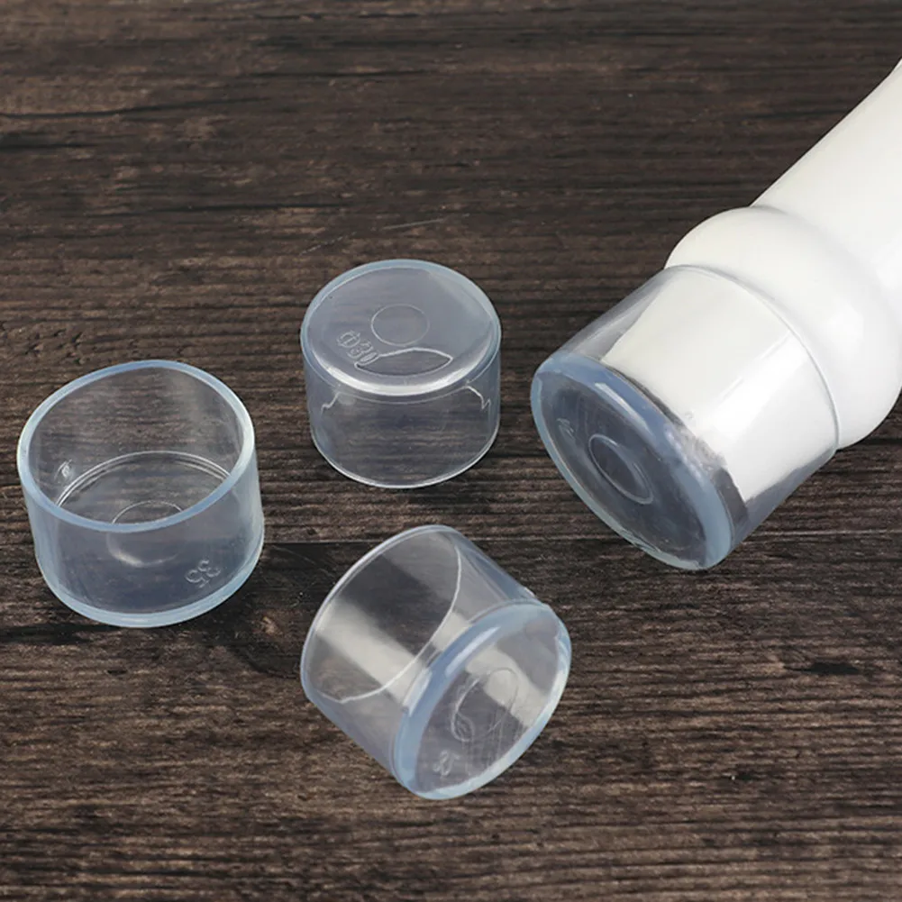 16pcs Furniture Leg Foot Protector Transparent White PVC 16mm/19mm/25mm Wear-resistant Cap Noise Reduction Protect Floor