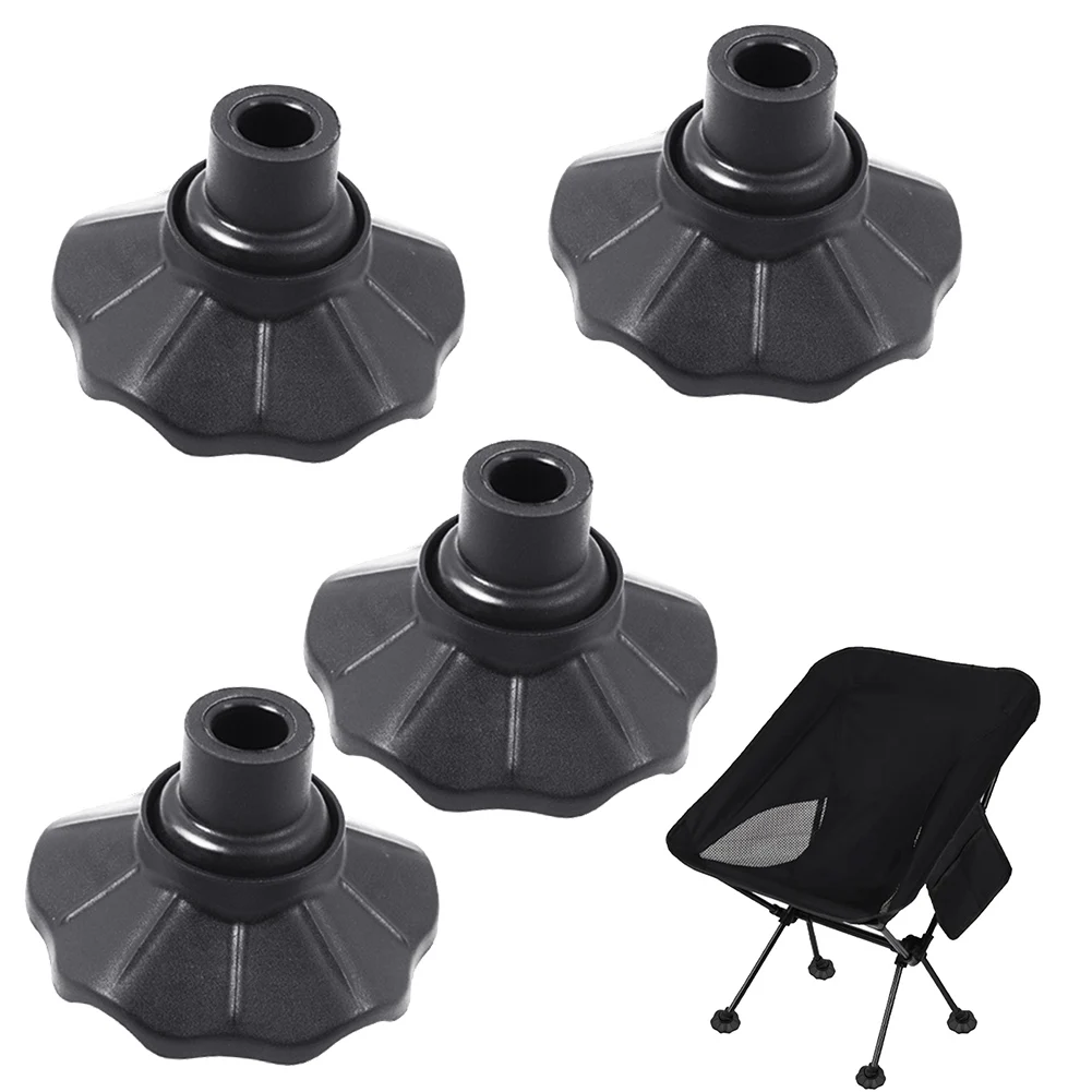 4pcs Chair Foot Covers 14mm Outdoor Camping Chair Foot Cover Furniture Leg Protectors Feet Mats Camping Chairs Replacement Parts