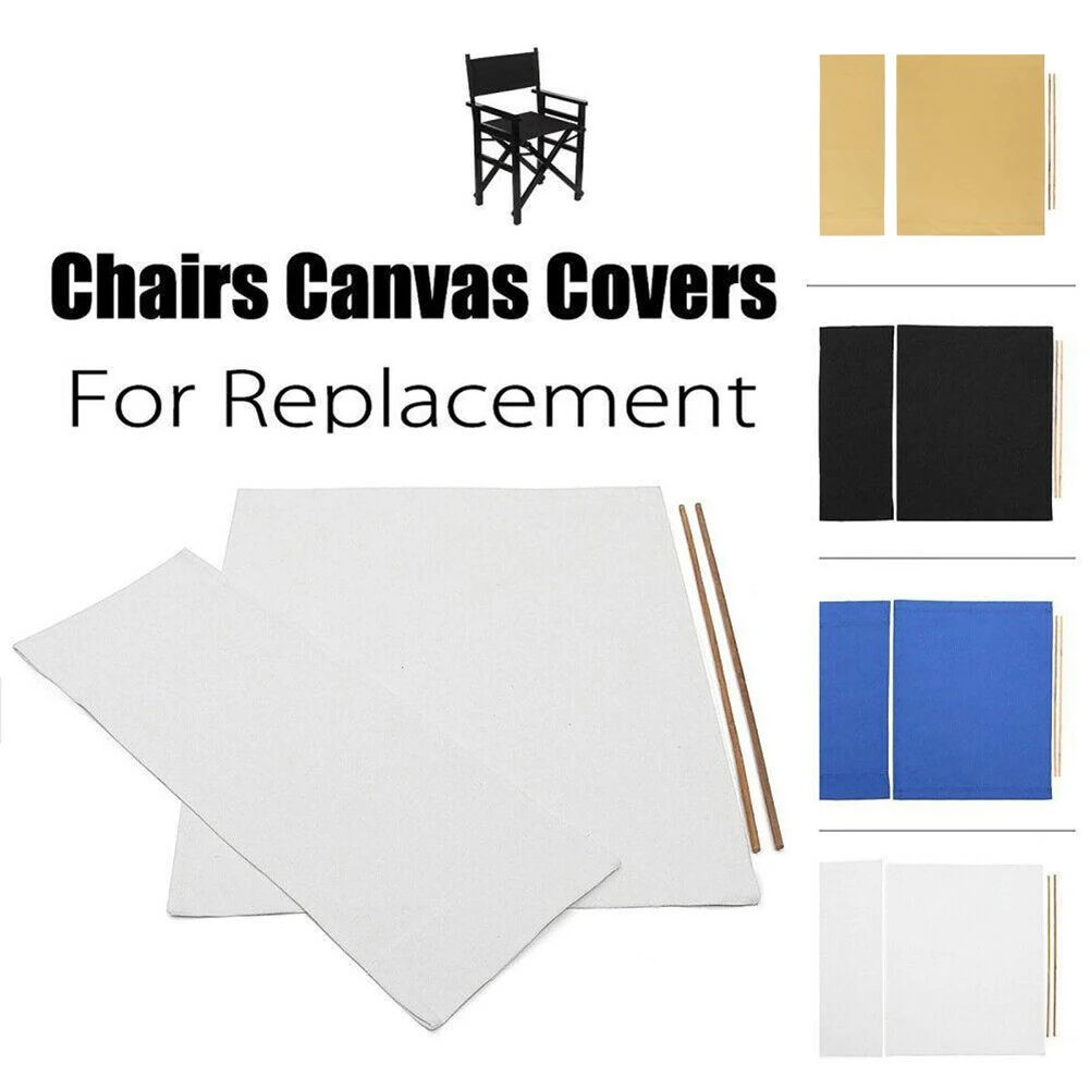1set Seat Cover Polyester Cloth Washable Chair Seat Covers Kit Director Chair Seat Replacement Seat Cover With StickAccessories