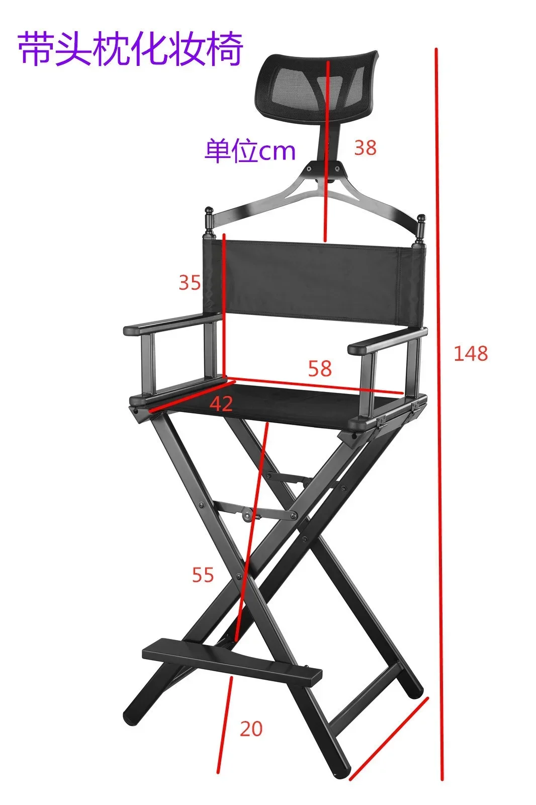 Outdoor Aluminum Alloy Camping Chair Leisure Fishing Chair Canvas Folding Beach Bar Office Makeup Chair Outdoor Furniture