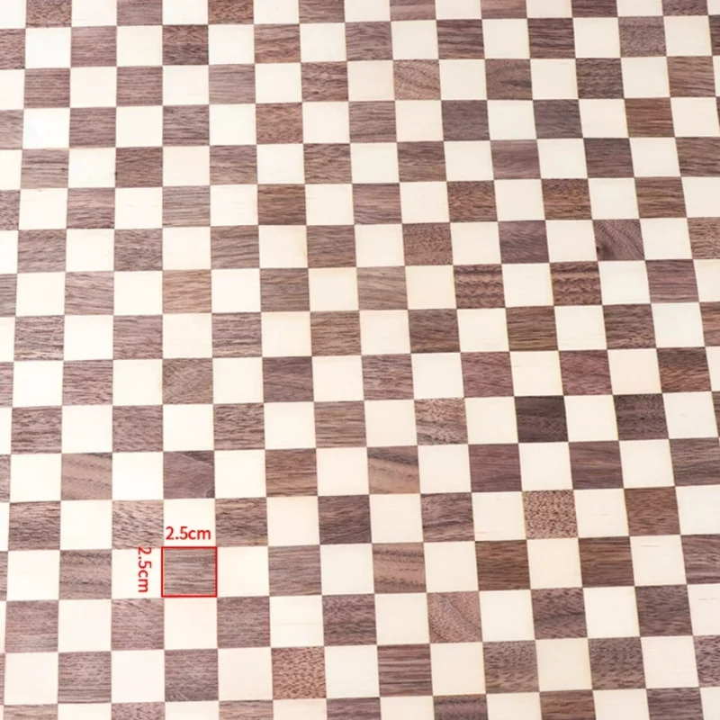 L:2.5Meters X400 x0.25mm Checkered Checkerboard Wood Veneer Crafts DIY Decoration Cabinets Furniture Veneer Sheet
