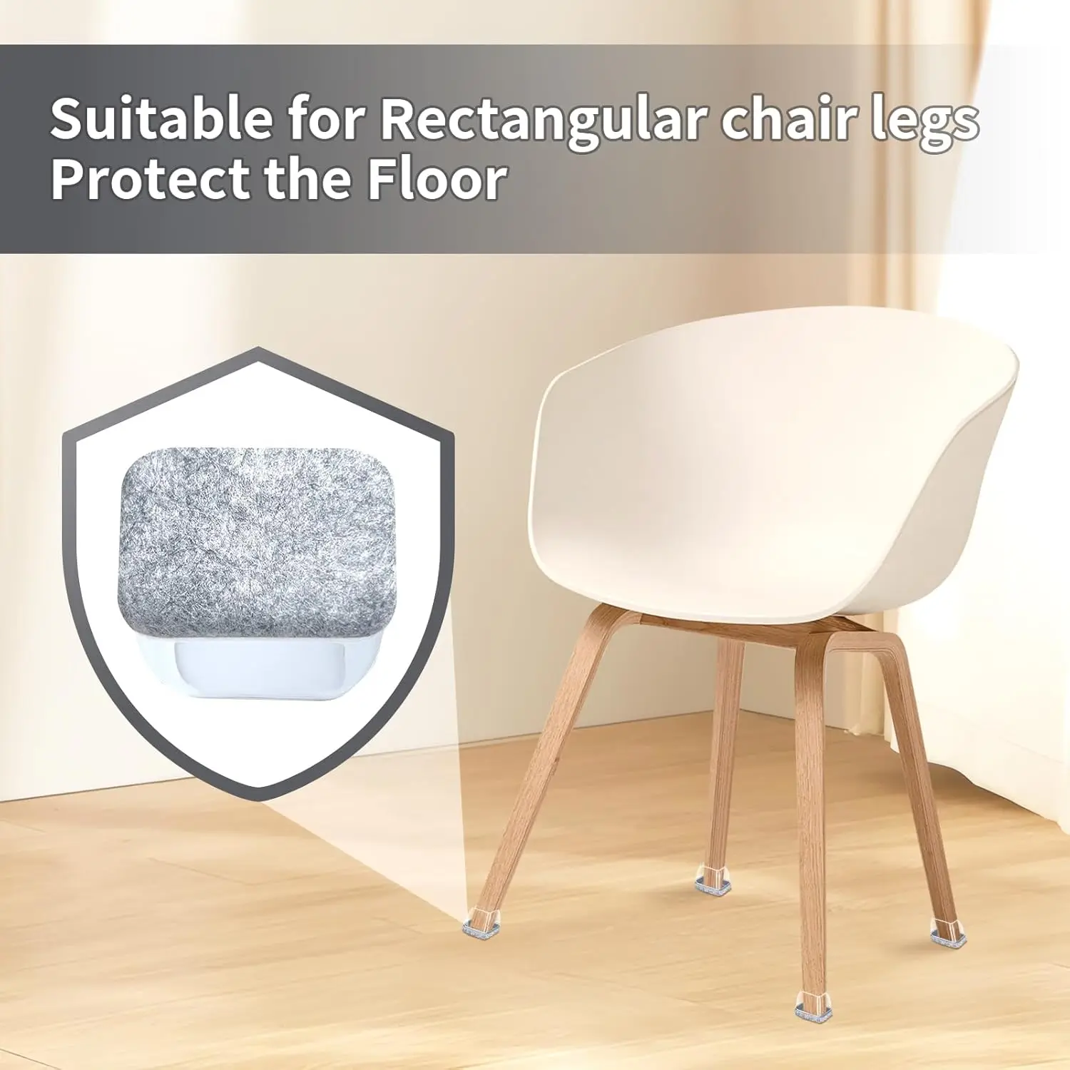 8pcs Rectangular Chair Foot Cover Diagonal Leg Floor Protectors Silicone Furniture Table Feet Protect for Chair Table No Noise