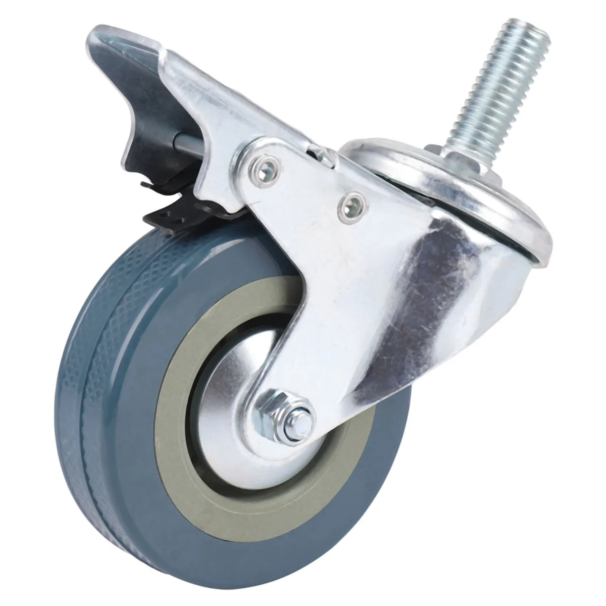 A04I Heavy Duty 75mm Swivel Castor with Brake Trolley Casters wheels for Furniture, Set of 4