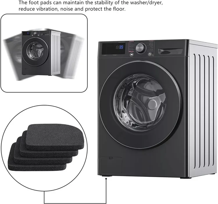 4/8pcs/set New Washing Machine Anti Vibration Pad Shock Proof Non Slip Foot Feet Mat Non-slip Mats Stand Refrigerator Home Tools