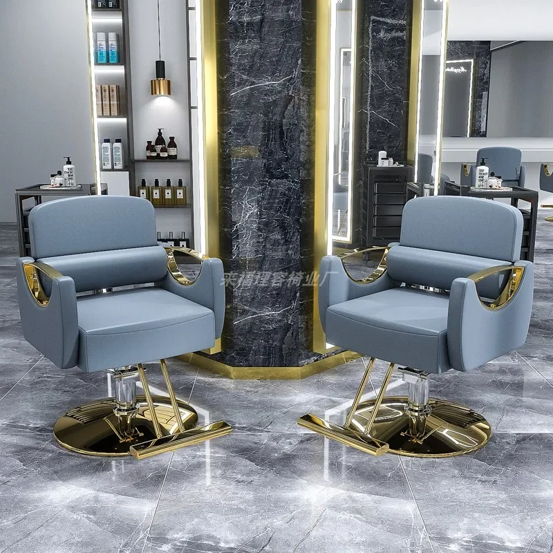 Cheap Personalized Barber Chair Folding White Design Hairstylist Barber Chair Nordic Adjustable Silla Barberia Salon Furniture