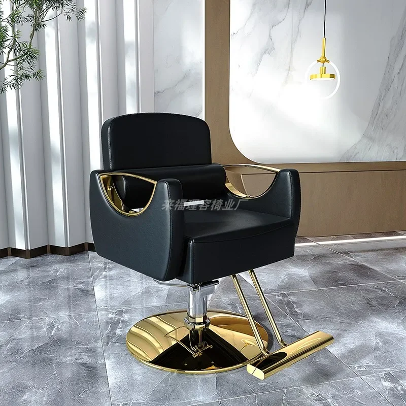 Cheap Personalized Barber Chair Folding White Design Hairstylist Barber Chair Nordic Adjustable Silla Barberia Salon Furniture