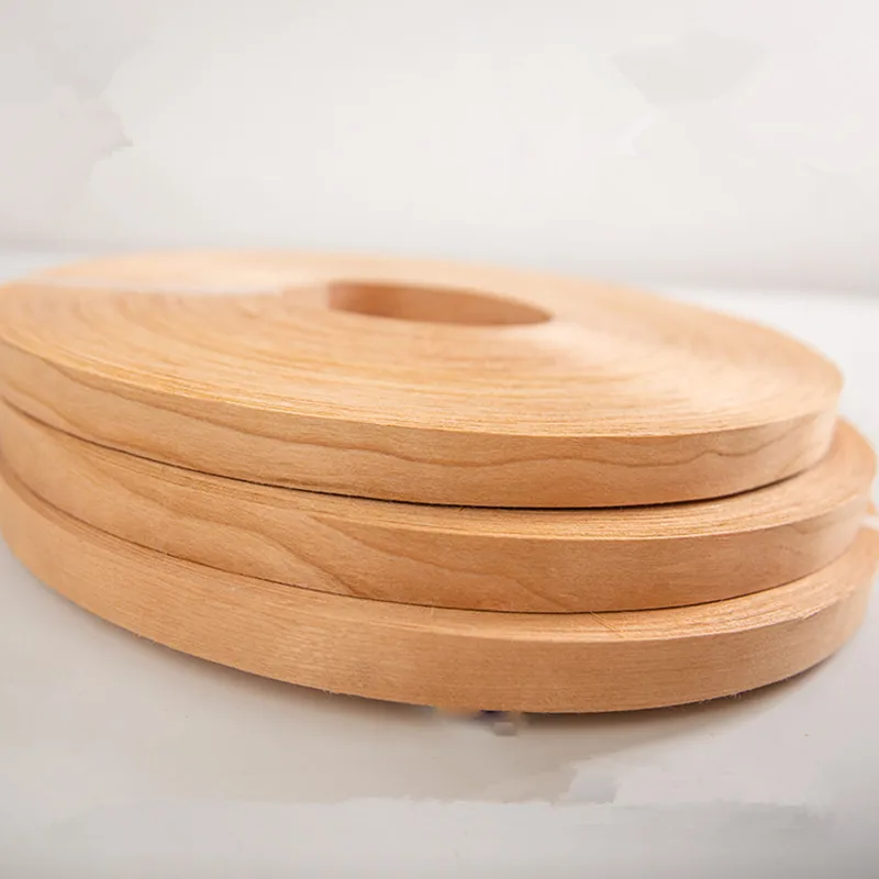 200M Width: About 22MM ,Thickness:0.5mm, Natural Edge Banding Strip Wood Veneer Sheets
