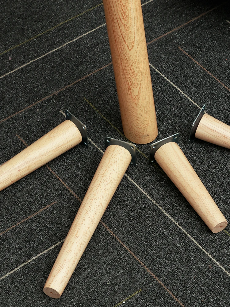 4Pcs Wooden Solid Furniture Legs Oblique/Straight Table Legs Non-slip Chair Sofa Feet Replacement Furniture Feet For Couch Bed