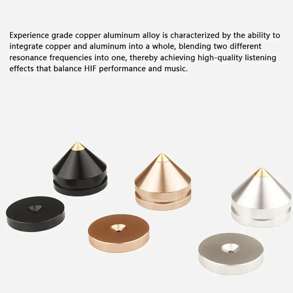 1Pcs Speaker Stand Feet Foot Pad Aluminium Alloy Metal Spikes Cone Floor Foot Nail for Loudspeakers Shoes Spike Shock Absorber