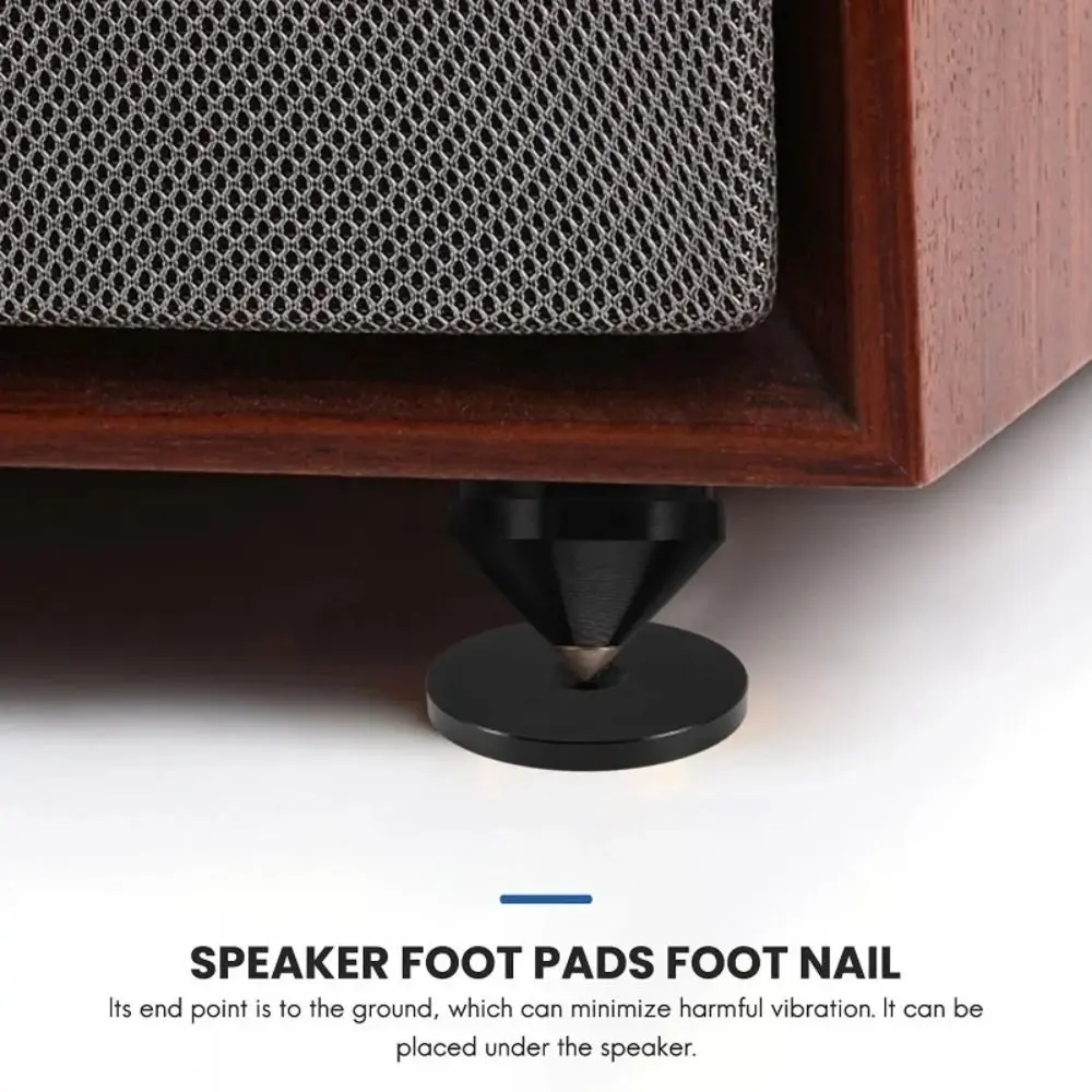 1Pcs Speaker Stand Feet Foot Pad Aluminium Alloy Metal Spikes Cone Floor Foot Nail for Loudspeakers Shoes Spike Shock Absorber