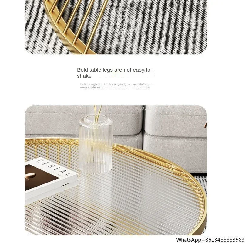 Small Apartment Living Room Round Household Minimalist Mini Table Modern Light Luxury