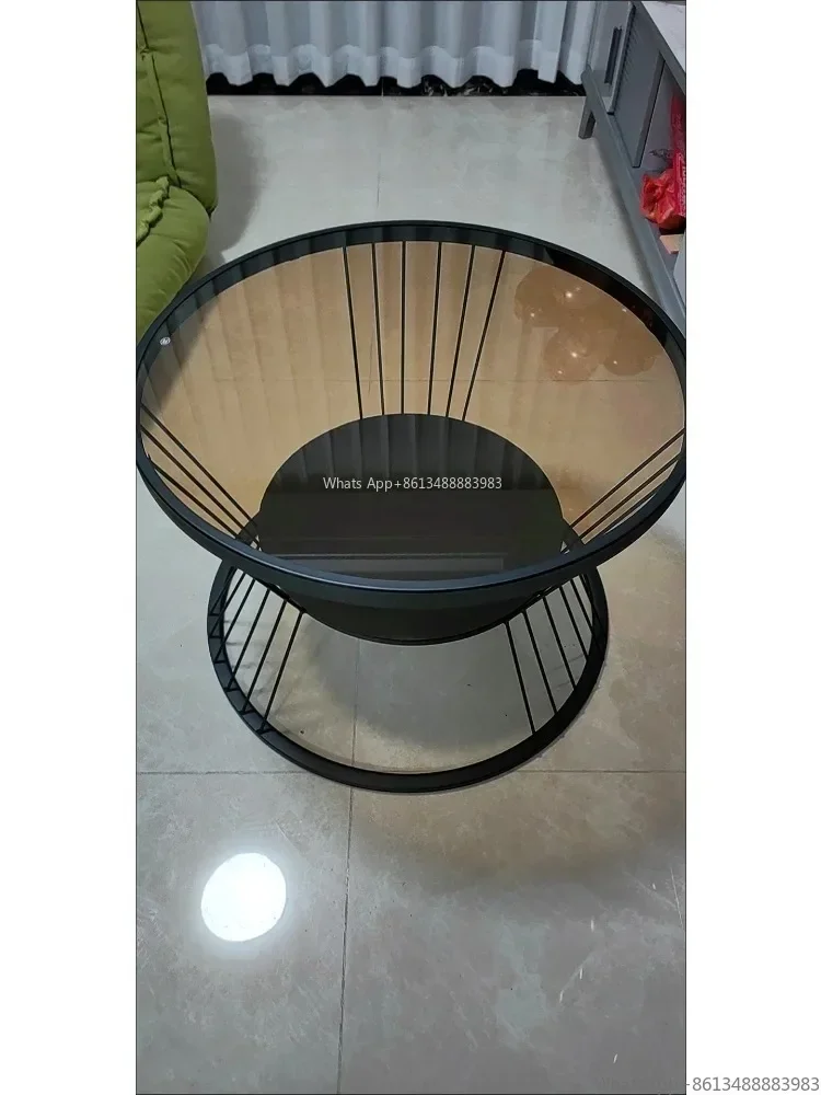 Small Apartment Living Room Round Household Minimalist Mini Table Modern Light Luxury