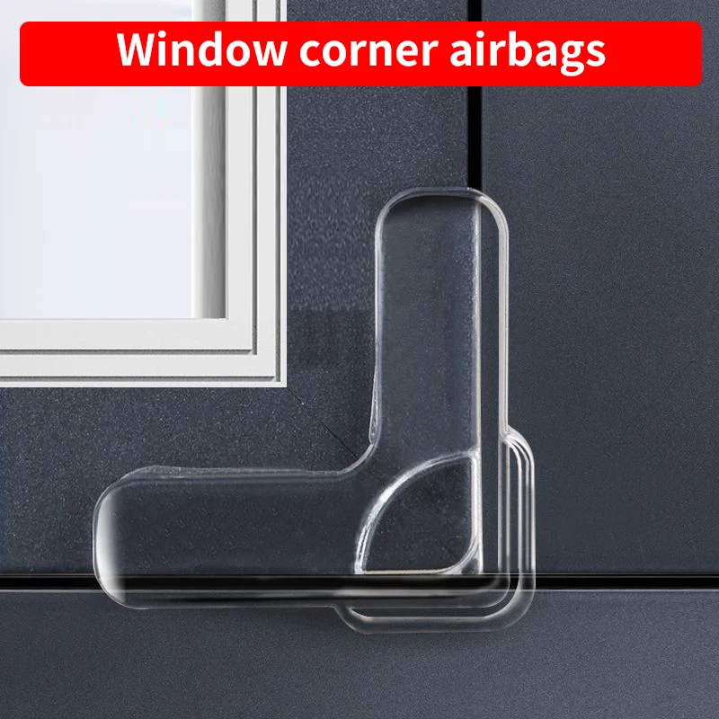 4pcs Window Corner Protector Children Anti-Collision Airbag Self-Adhesive Edging Table Corner Protection Soft Silicone