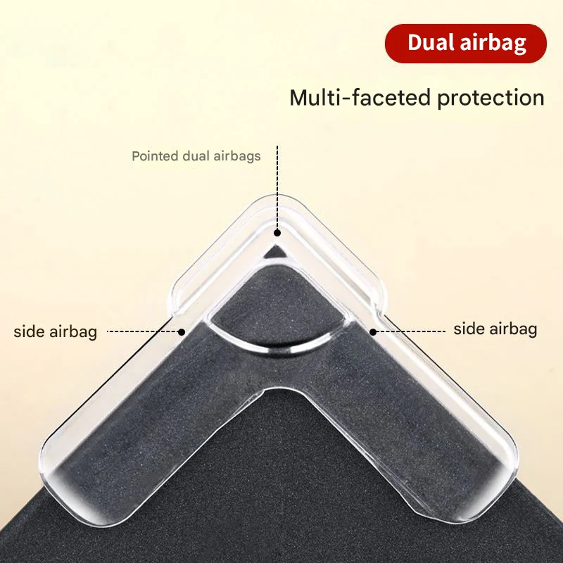 4pcs Window Corner Protector Children Anti-Collision Airbag Self-Adhesive Edging Table Corner Protection Soft Silicone