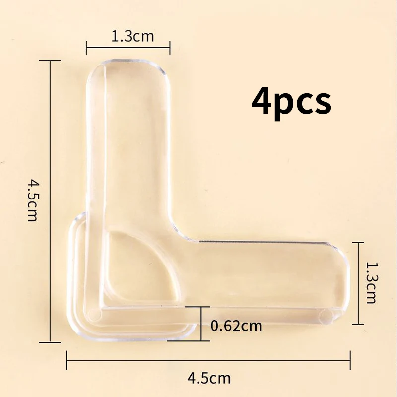 4pcs Window Corner Protector Children Anti-Collision Airbag Self-Adhesive Edging Table Corner Protection Soft Silicone