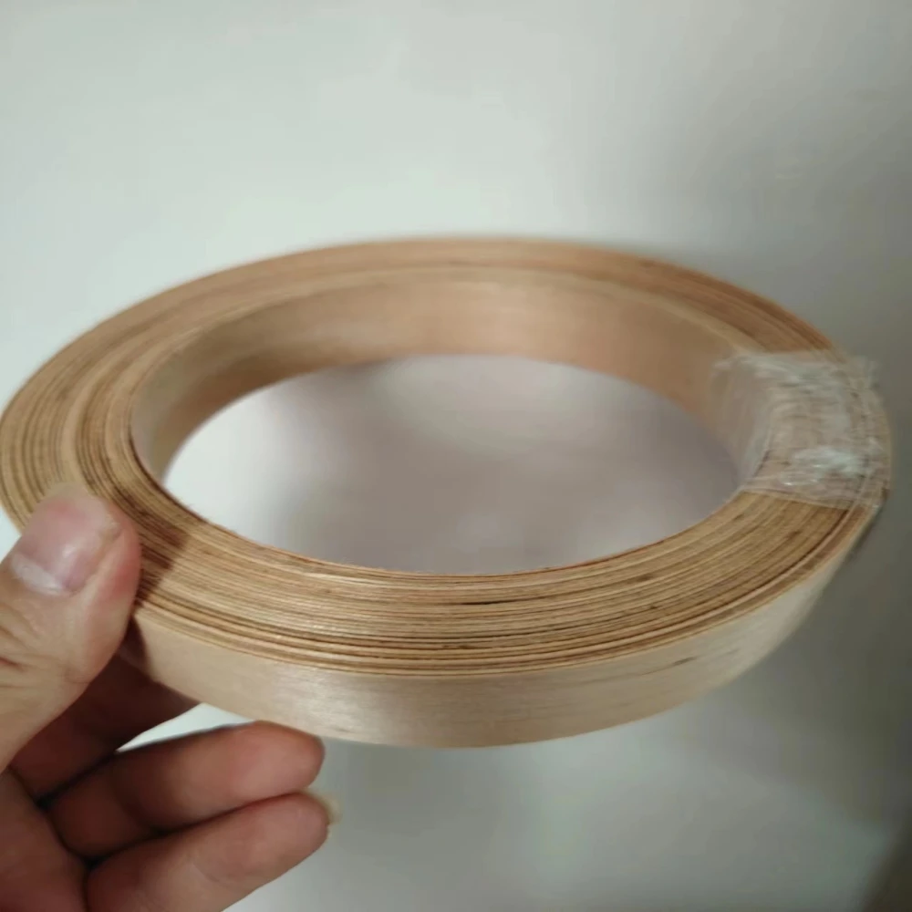 20M Length , Width: About 22MM ,Thickness:0.5mm, Maple Natural Edge Banding Strip Wood Veneer Sheets