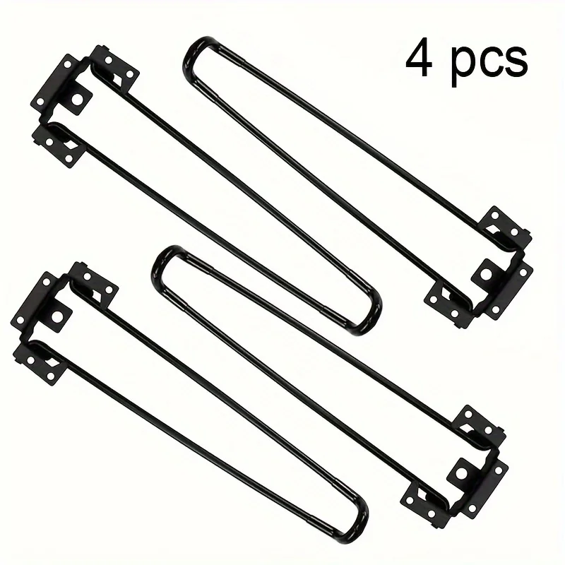 4pcs Foldable Hairpin Legs Metal Folding Table Legs DIY Furniture Legs for Coffee End Tables Side Table Laptop Table Mini Desk