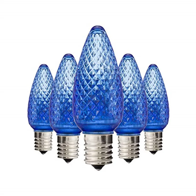 Outdoor 0.8W 110V C9 Faceted Bulbs C9 E17 LED Bulbs C9 Christmas Light Bulbs