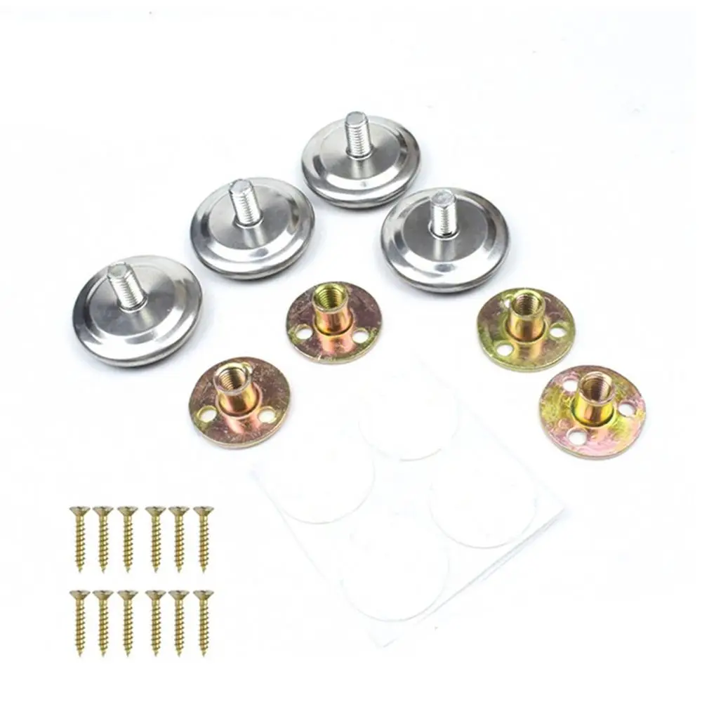 4pcs Adjustable Furniture Support Leg Screw-in Base Furniture Adjustable Feet Floor Protector Hardware Leveling Feet Table Chair
