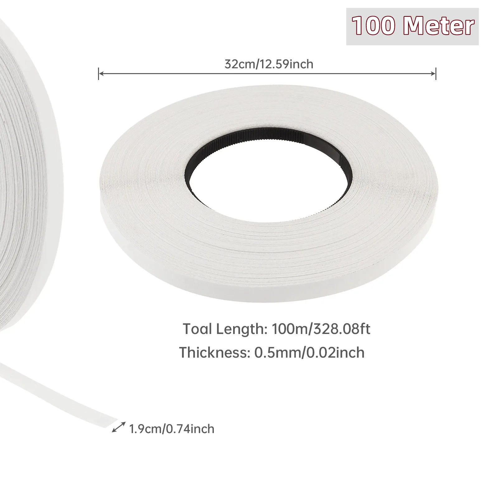 50M/100M Melamine Edge Banding 2CM Width Hot Melt Adhesive Furniture Tape Edge Banding Strip Pre-glued Veneer Edging Plywood
