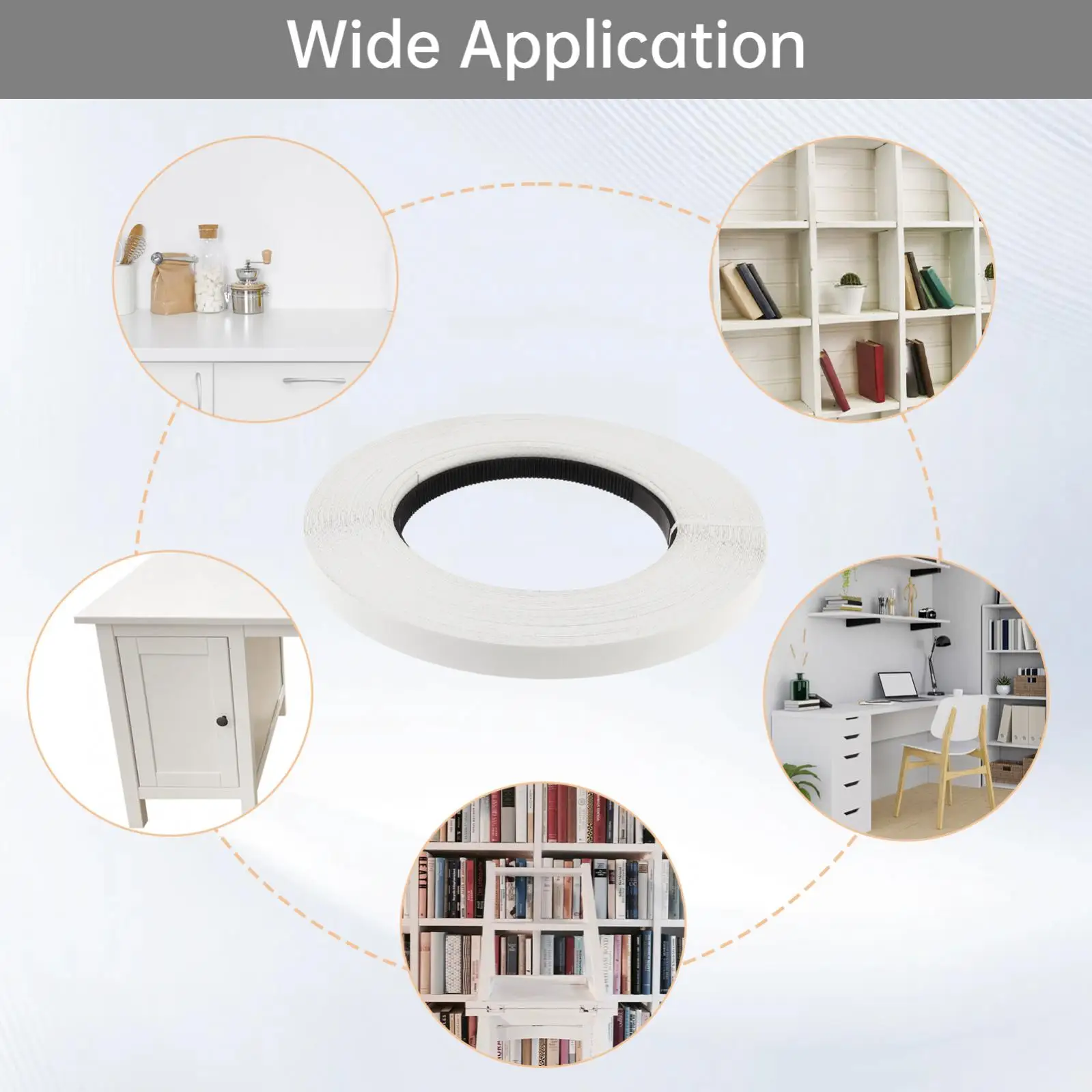 50M/100M Melamine Edge Banding 2CM Width Hot Melt Adhesive Furniture Tape Edge Banding Strip Pre-glued Veneer Edging Plywood
