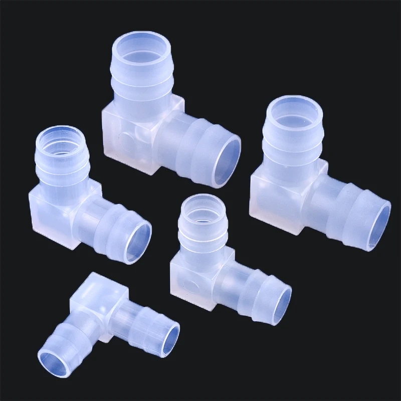 5/10/50pcs plastic bend joint OD 1.6~25mm PP 90 Degree Elbow Connectors Aquarium Fish Tank Pagoda Joint Air Pump Fittings