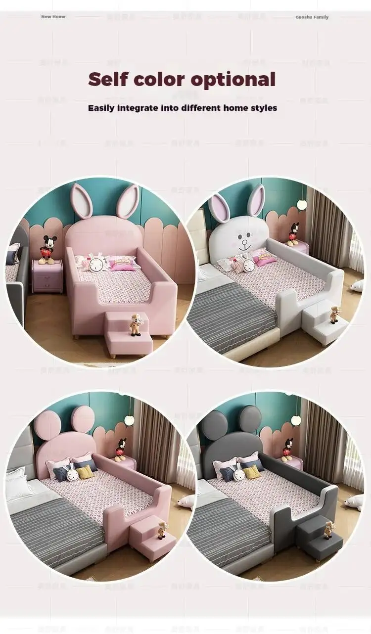 Design Bed White House Cute Kids Children's Black Modern Loft Children Beds Boys Girls Lit Cabane Enfant Furniture For Bedroom