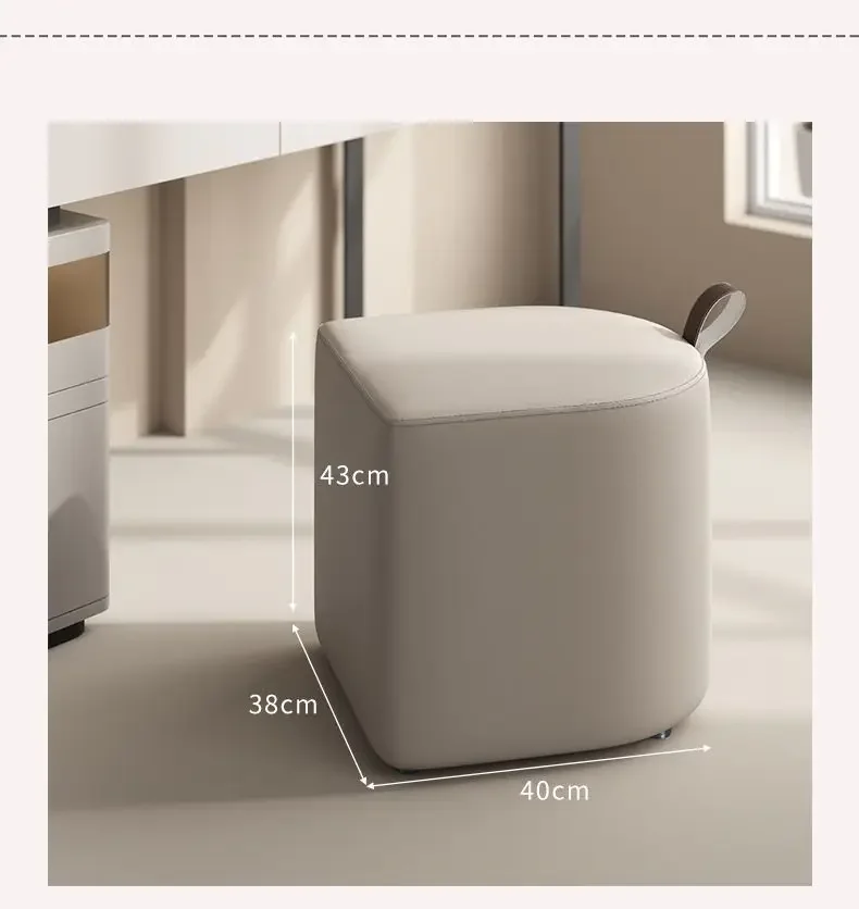 Makeup Stool Dresser Chair Women's Bedroom Makeup Chair Light Luxury Dressing Stool High-grade Nordic Small Square Stool