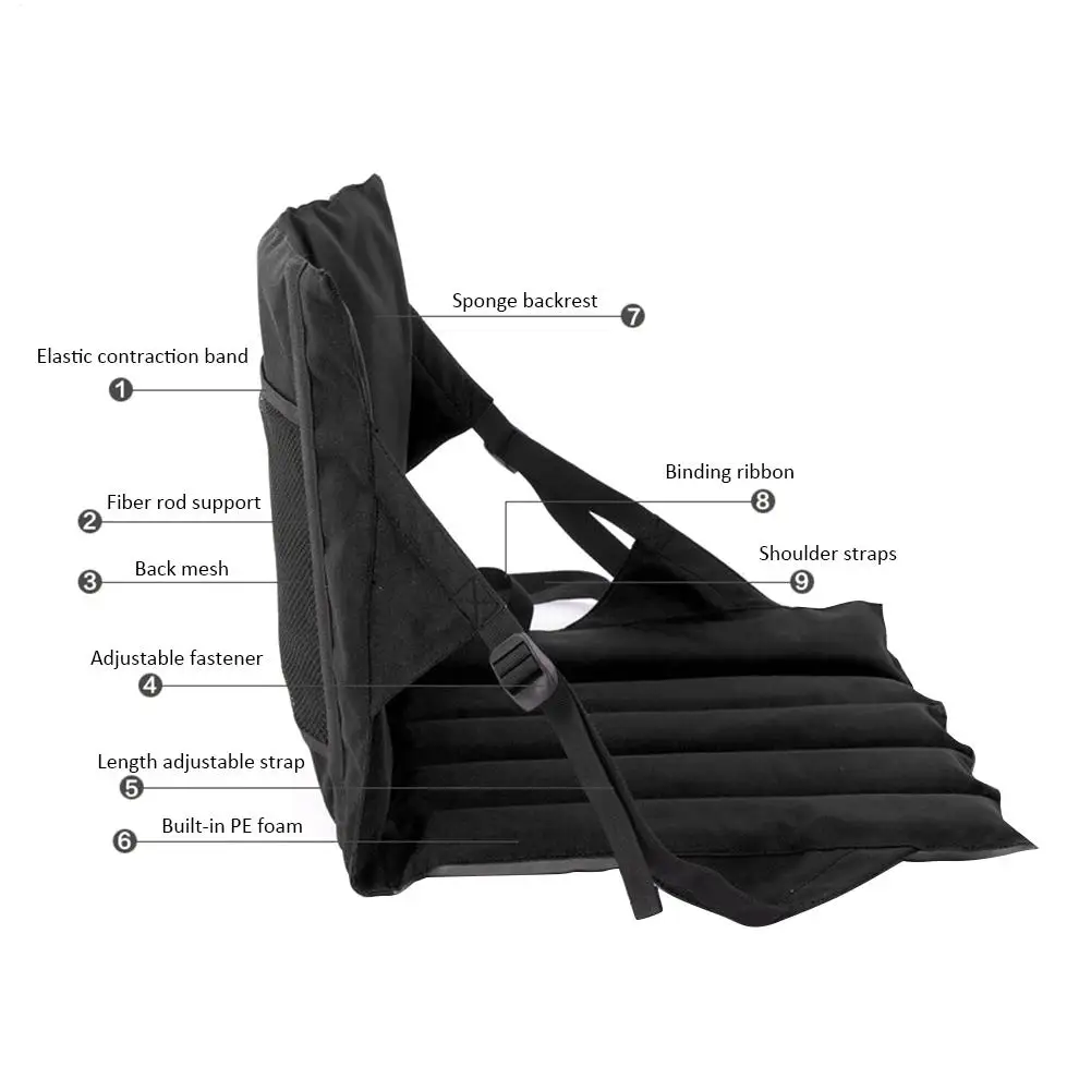 Stadium Seat Chair Bleacher Cushion With Padded Back Support Reclining Stadium Seat Chair Folding Stadium Chair For Women Men