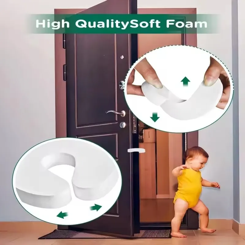 Door Stoppers EVA Kids Protection C Shape Anti Pinch Door Stopper Baby Safety Protect Door Stop Soft Foam Door Clip