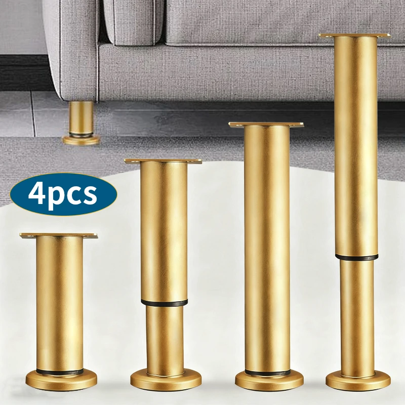 4pcs Furniture Legs Are Extendable, Adjustable Cabinet Legs, Sofa Legs, Ascending and Descending Table Legs